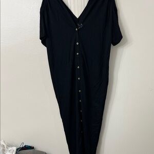 H&M Black Button-Down Dress